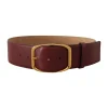 Dolce & Gabbana Leather Gold Metal Square Buckle Belt -LINDA FARROW butikk 295cf9441fbf35f8ee291efb4481879a